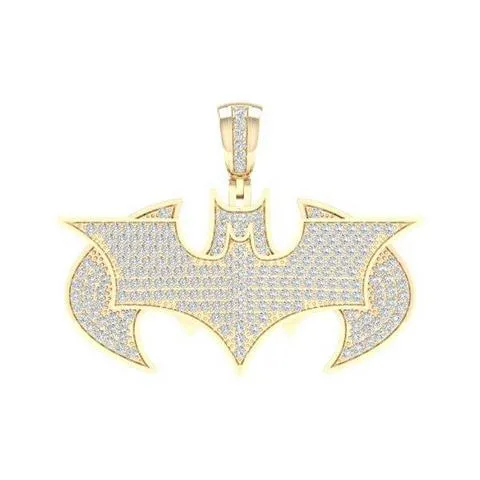 10K 2.50CT D-ASSORTED CHARM "BAT" HERO