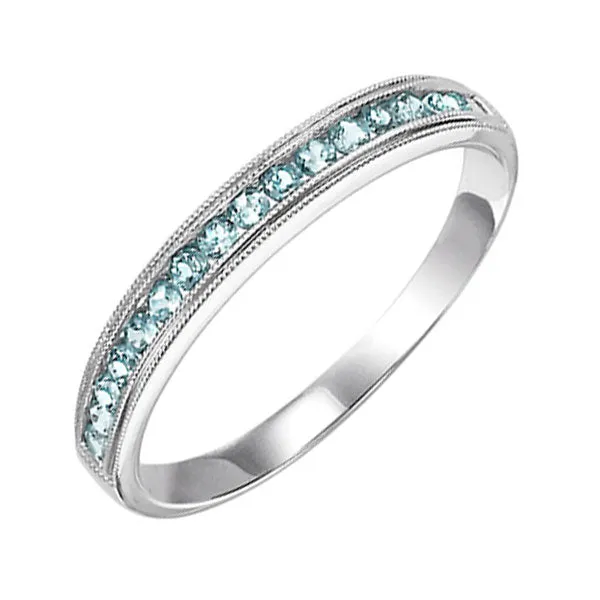 10Kt White Gold & Blue Topaz 1/3Ctw Ring