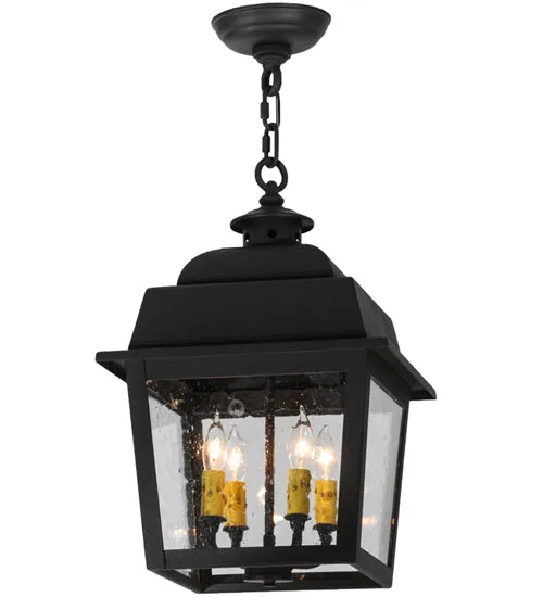 12"Sq Mission Stockwell Hanging Lantern Outdoor Pendant