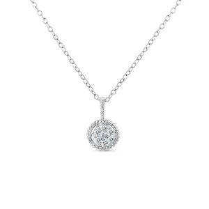 14K ROUND DIAMOND PENDANT  (118P115612W14DI1)