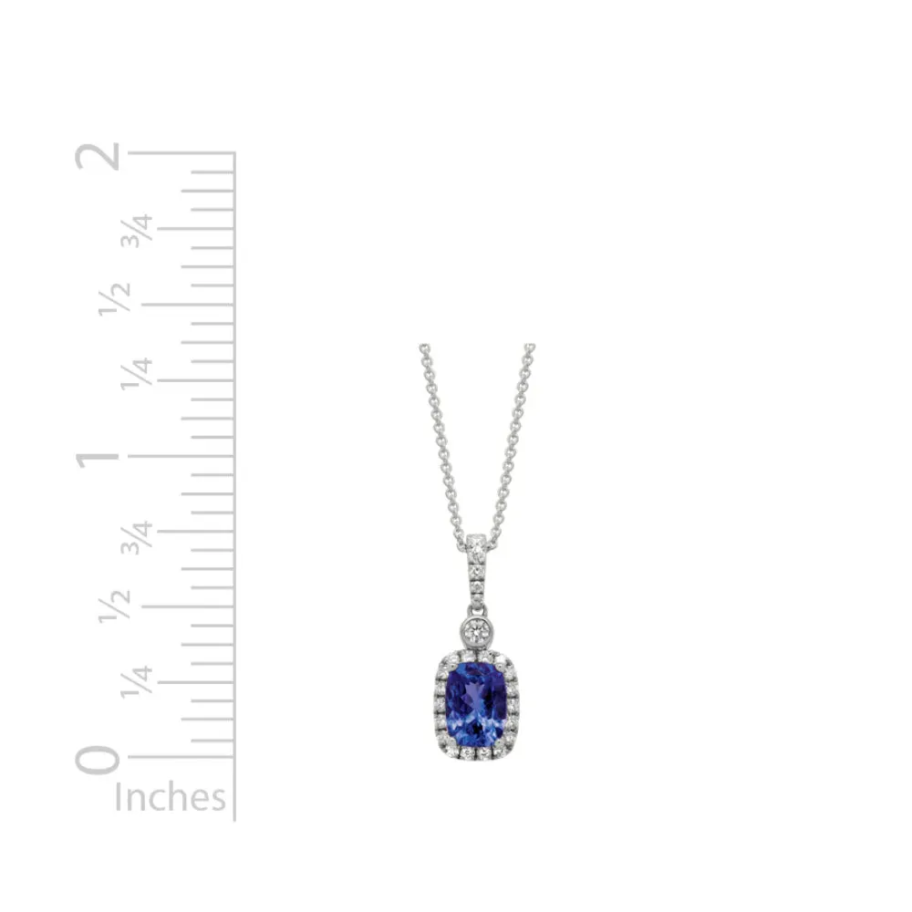 14k Tanzanite & Diamond Pendant Necklace