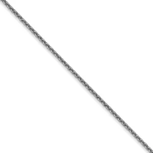 1.5mm, 14k White Gold, Solid Cable Chain Anklet