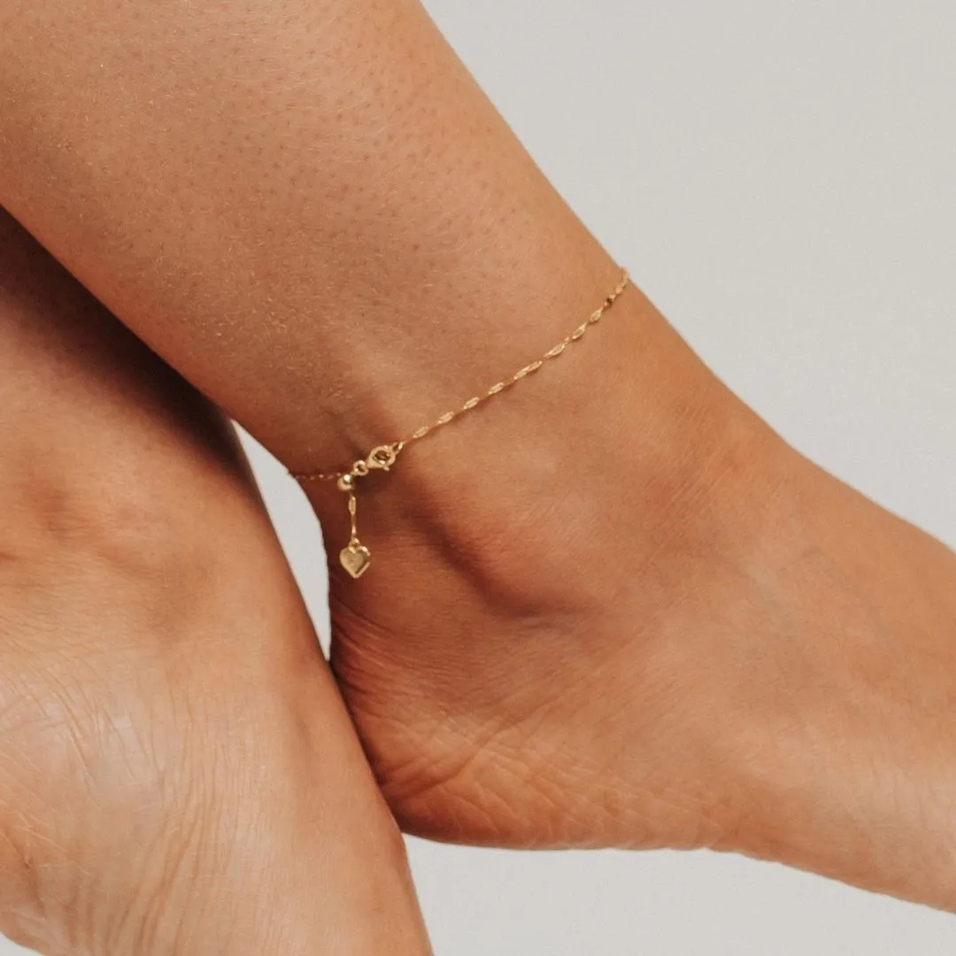 Adjustable Specchio Mirror Anklet (Gold)