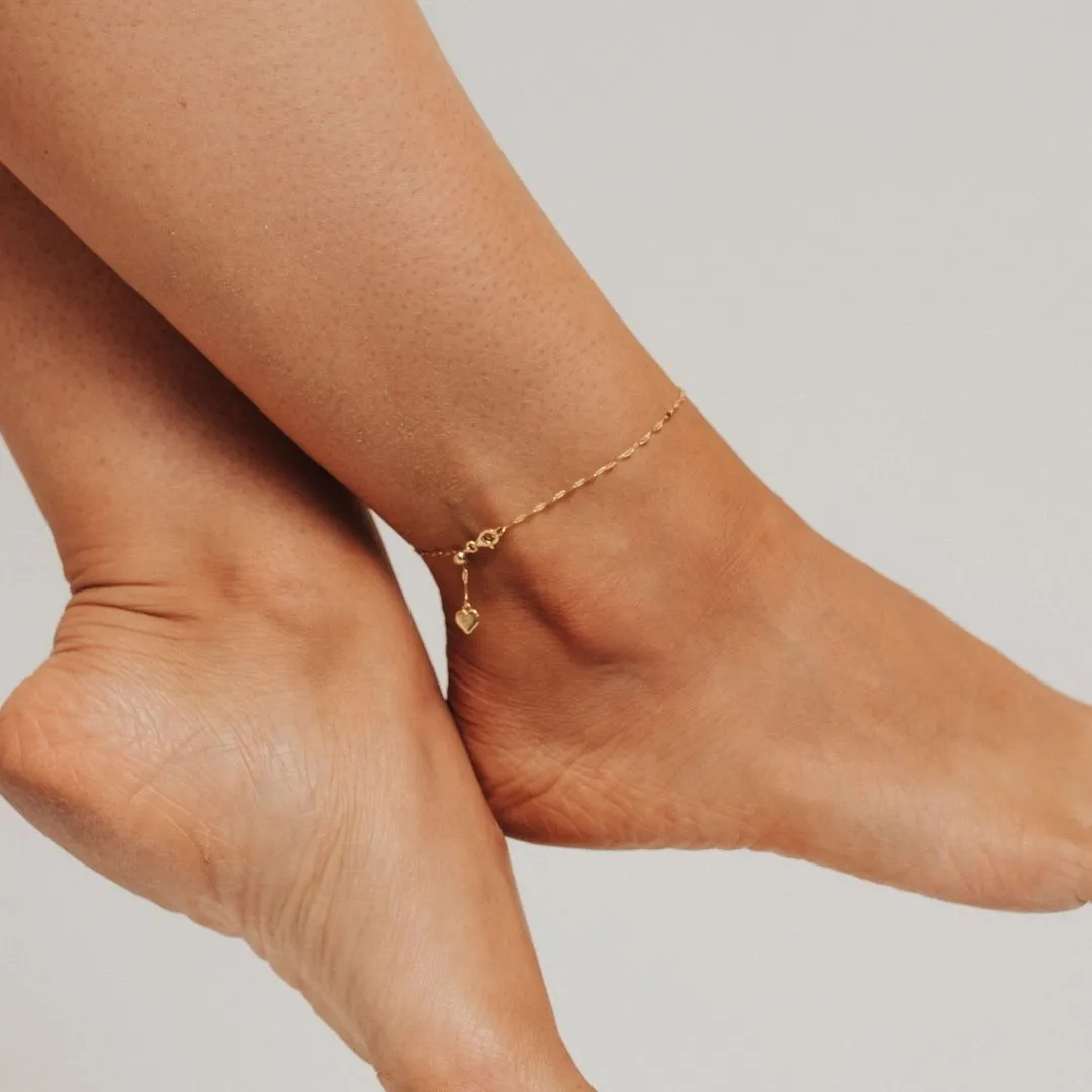 Adjustable Specchio Mirror Anklet (Gold)