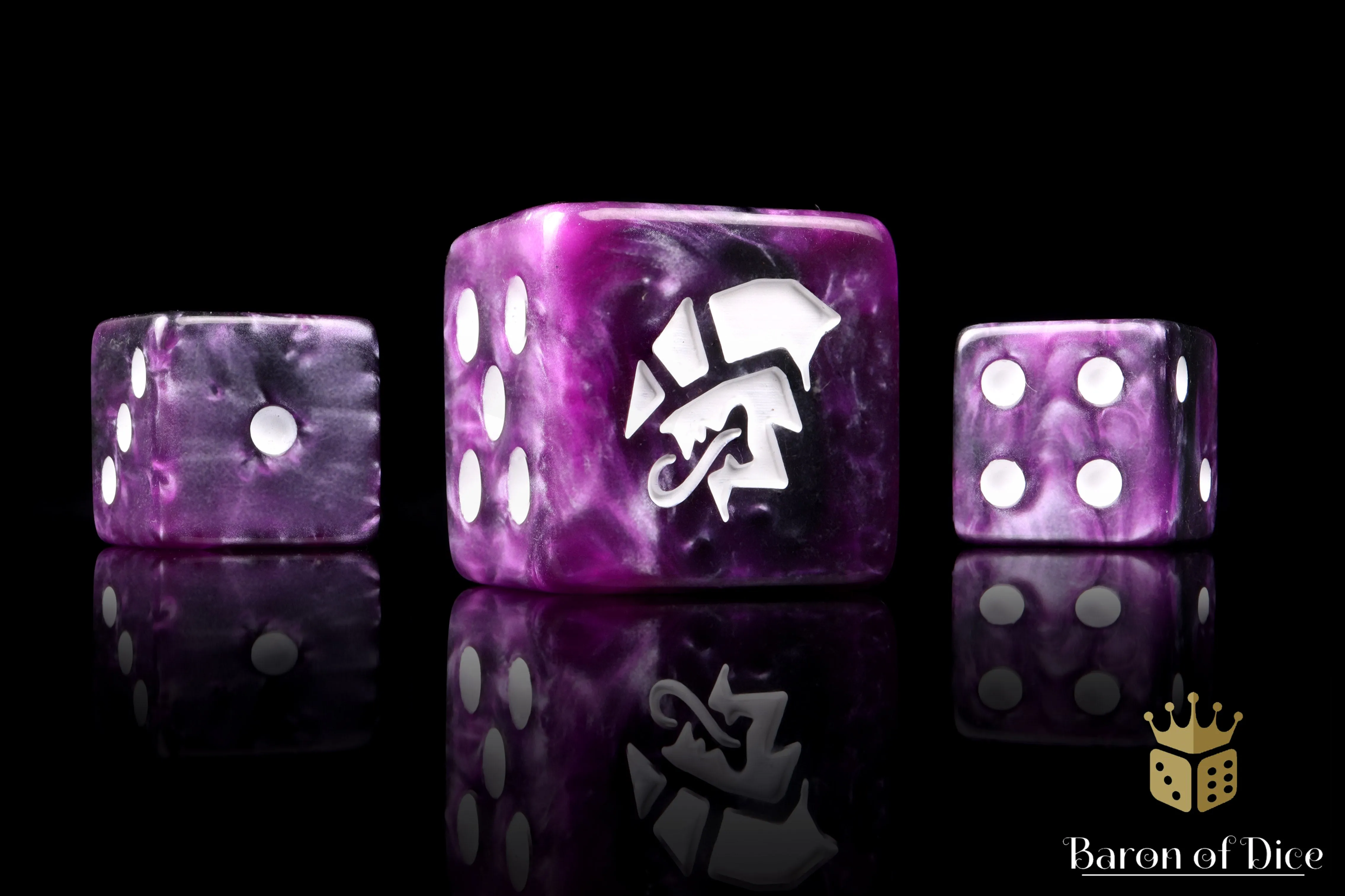 Alien Dice - Purple & White