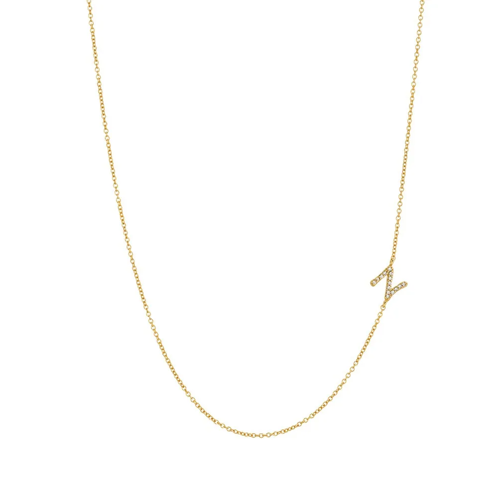 Asymmetrical Initial Necklace