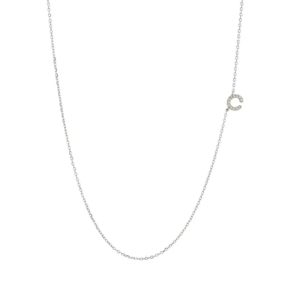 Asymmetrical Initial Necklace