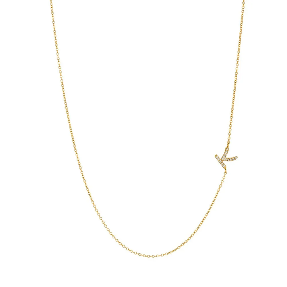 Asymmetrical Initial Necklace