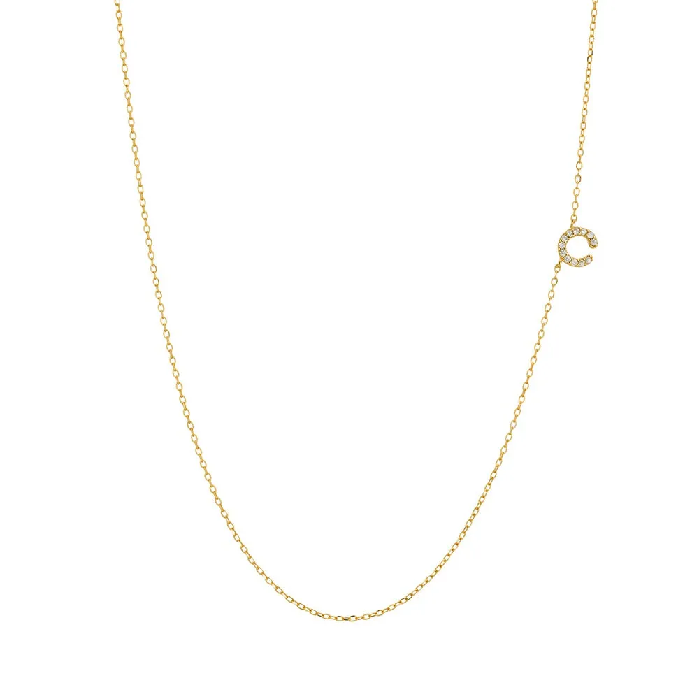 Asymmetrical Initial Necklace