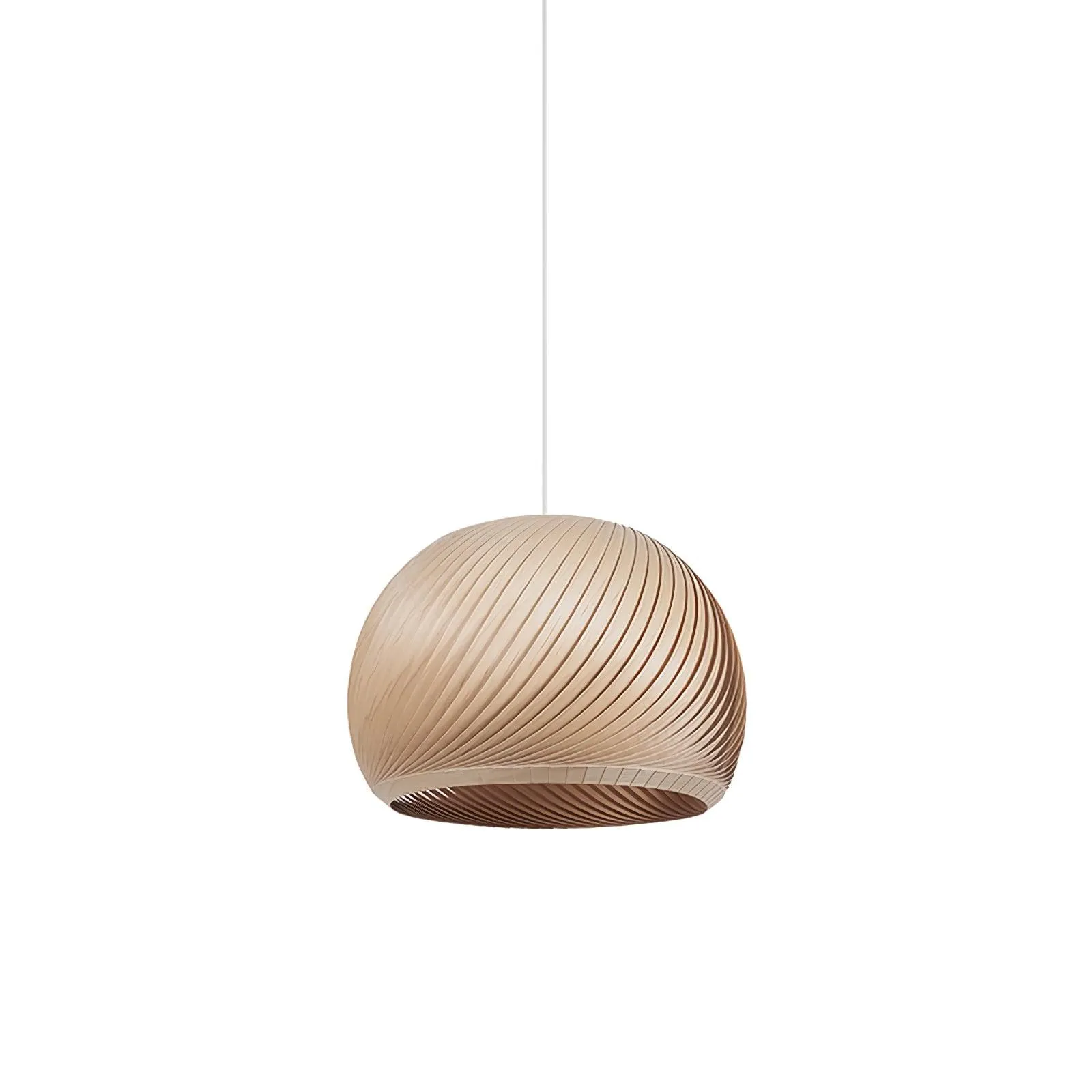 Aurora Whorl Wood Pendant Lamp