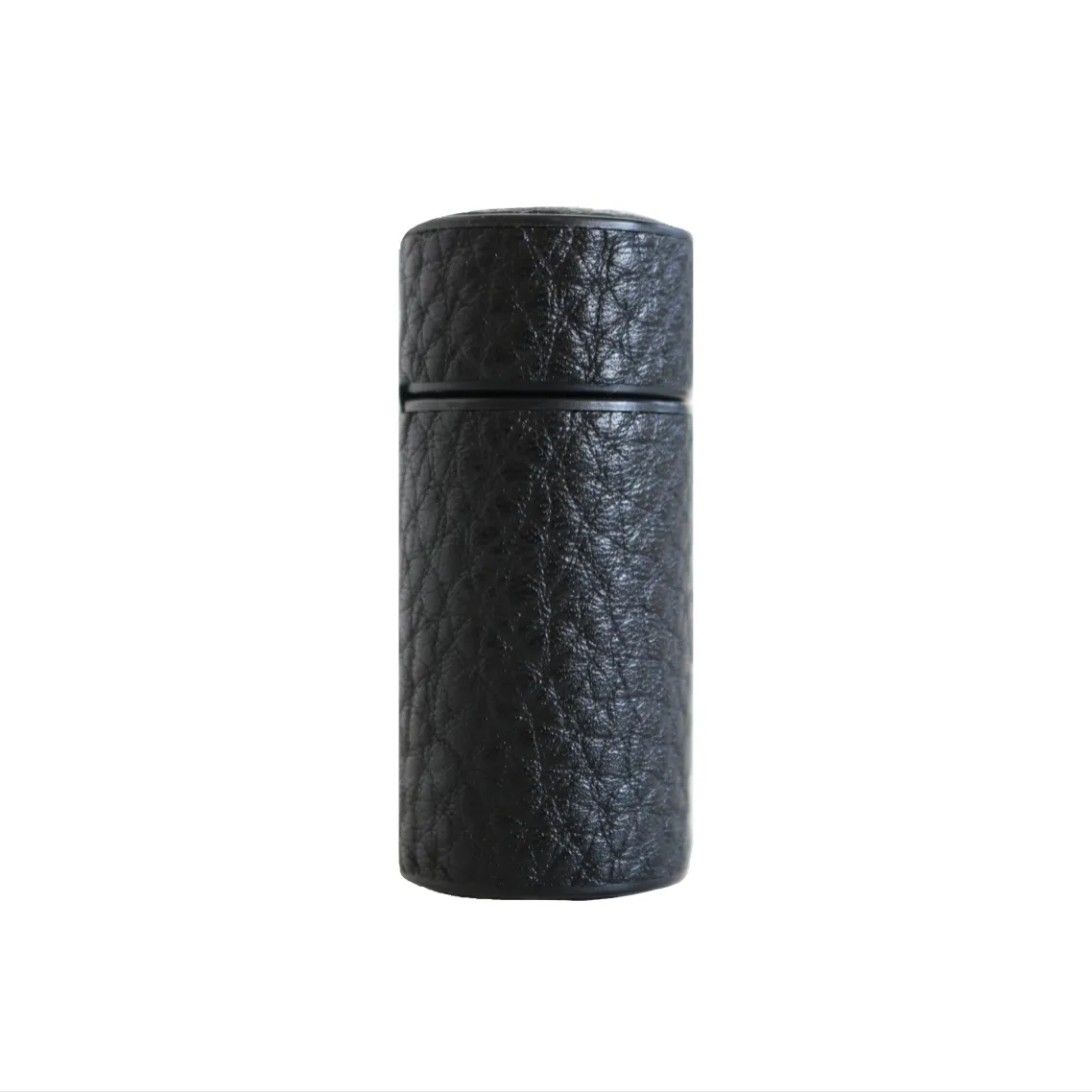 Black Pebbled Leather Airpods Case