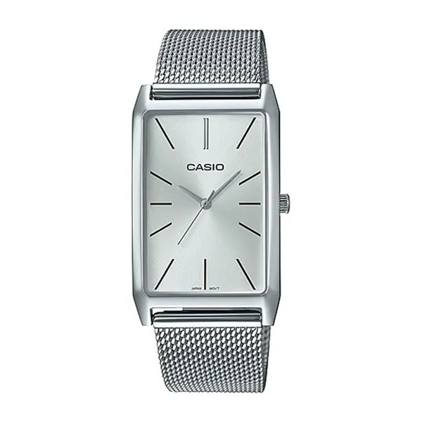 Casio Ladies' Analog Silver Stainless Steel Band Watch LTPE156M-7A LTP-E156M-7A