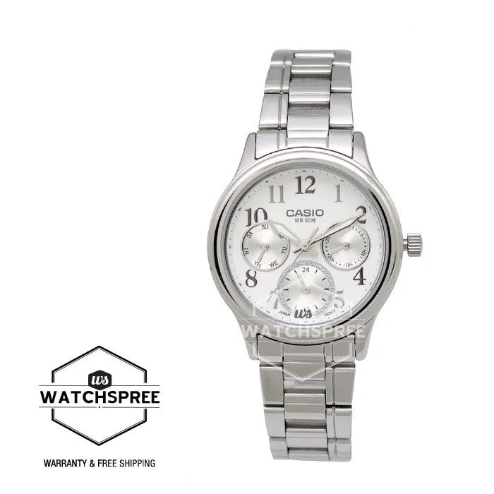 Casio Standard Analog Ladies Stainless Steel Band Watch LTPE306D-7B