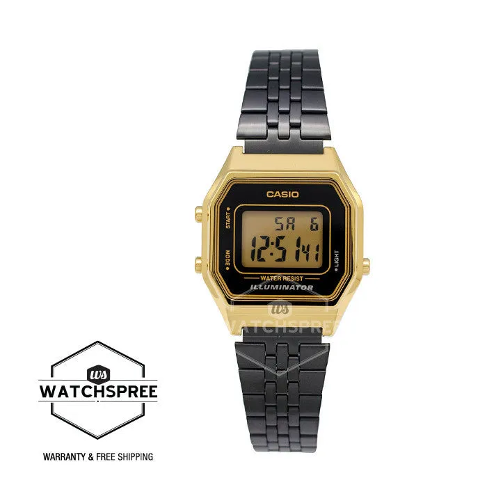 Casio Standard Digital Black Ion Plated Stainless Steel Watch LA680WEGB-1A