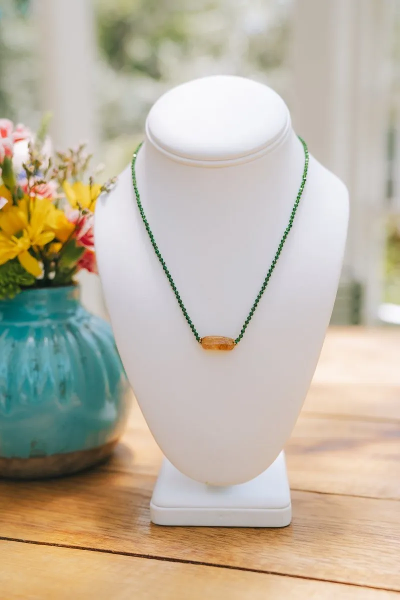 Citrine & Tsavorite Necklace