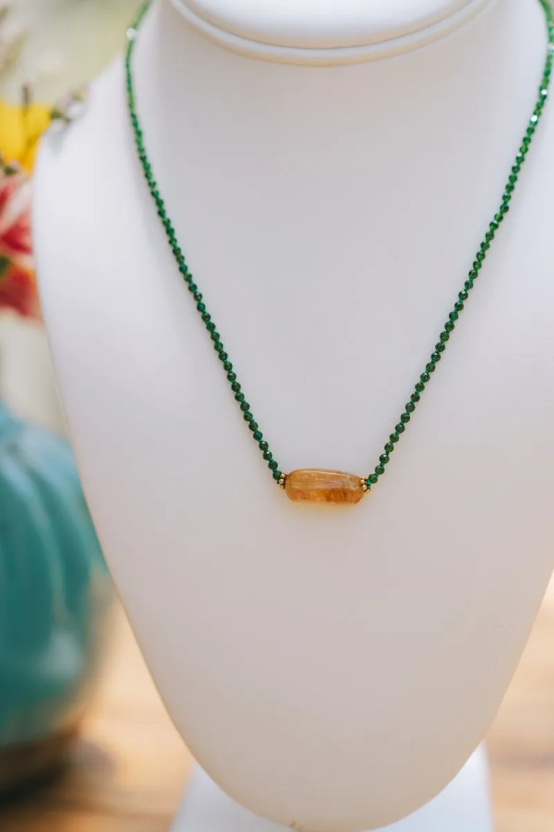 Citrine & Tsavorite Necklace