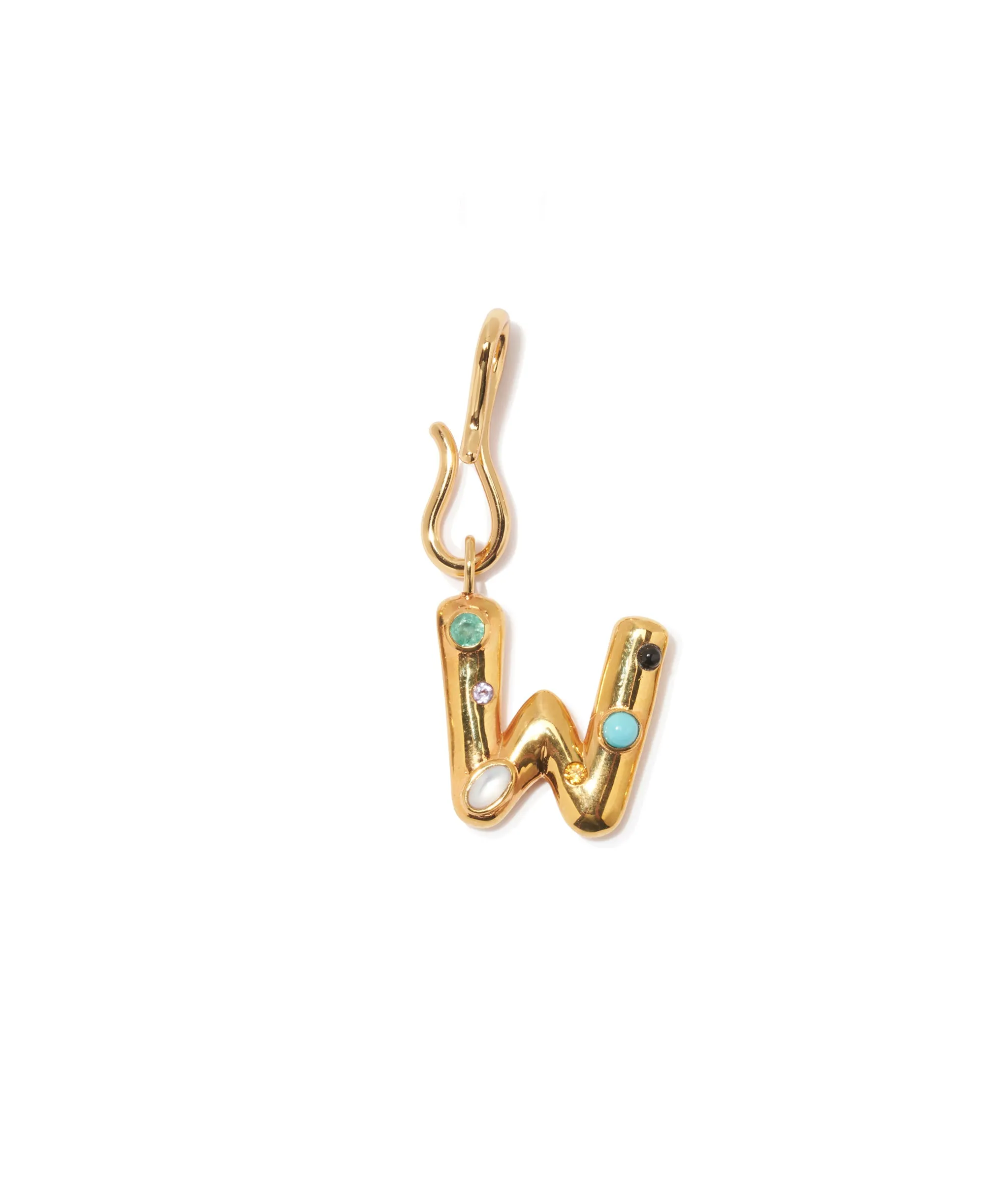 Confetti Letter “W” Mood Charm