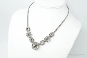 Designer Brighton 'Venus Rising" Crystal Toggle Sterling Silver Necklace