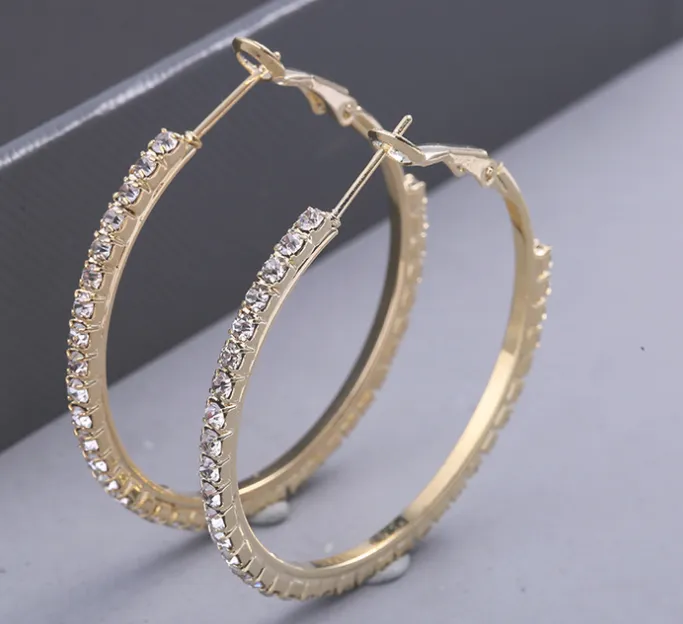 European And American Silver Earrings Alloy Jewelry Circle