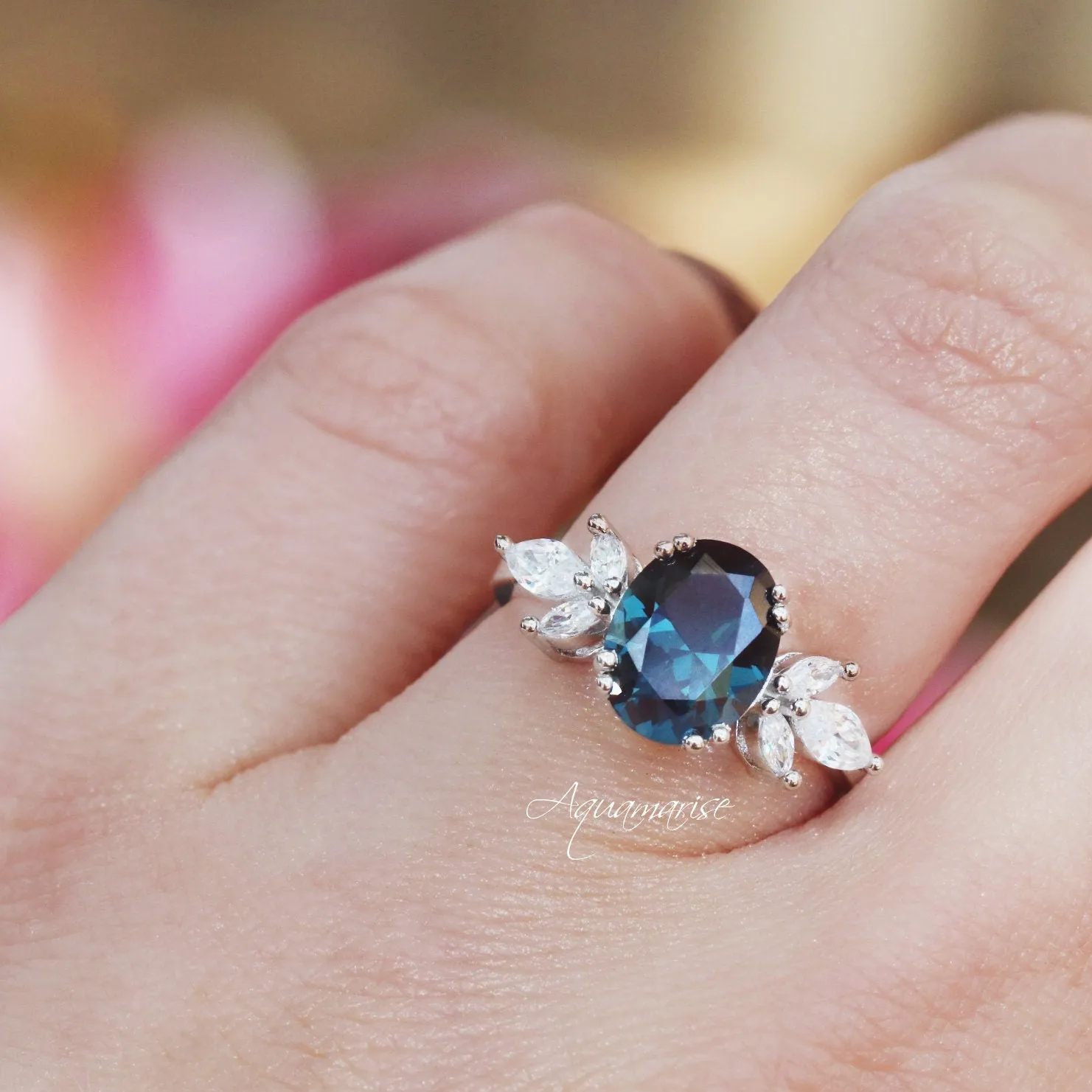 Eva London Blue Topaz Ring- Sterling Silver