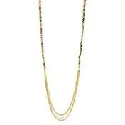 Fabric Chain Long Necklace