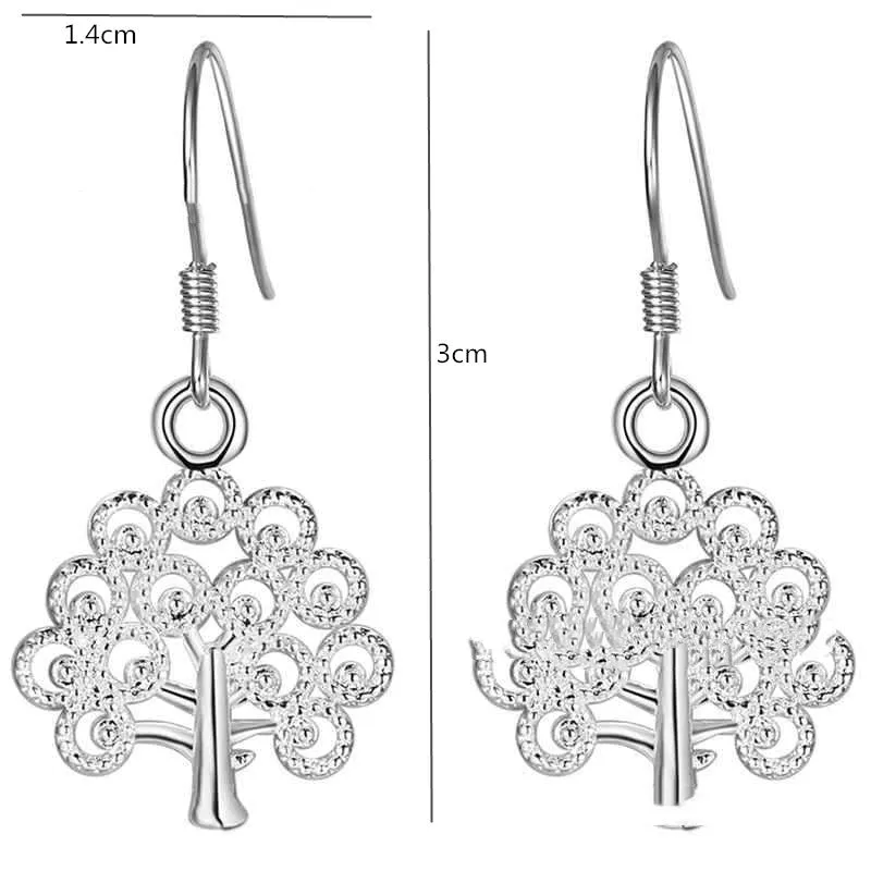 Fashion Vintage Christmas Tree Of Life Earrings