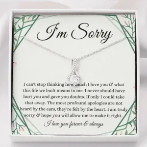 Girlfriend Necklace, Wife Necklace, I’m Sorry Necklace Apology Gift, Gift For Wife, Girlfriend