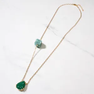 Green Quartz Drop Necklace