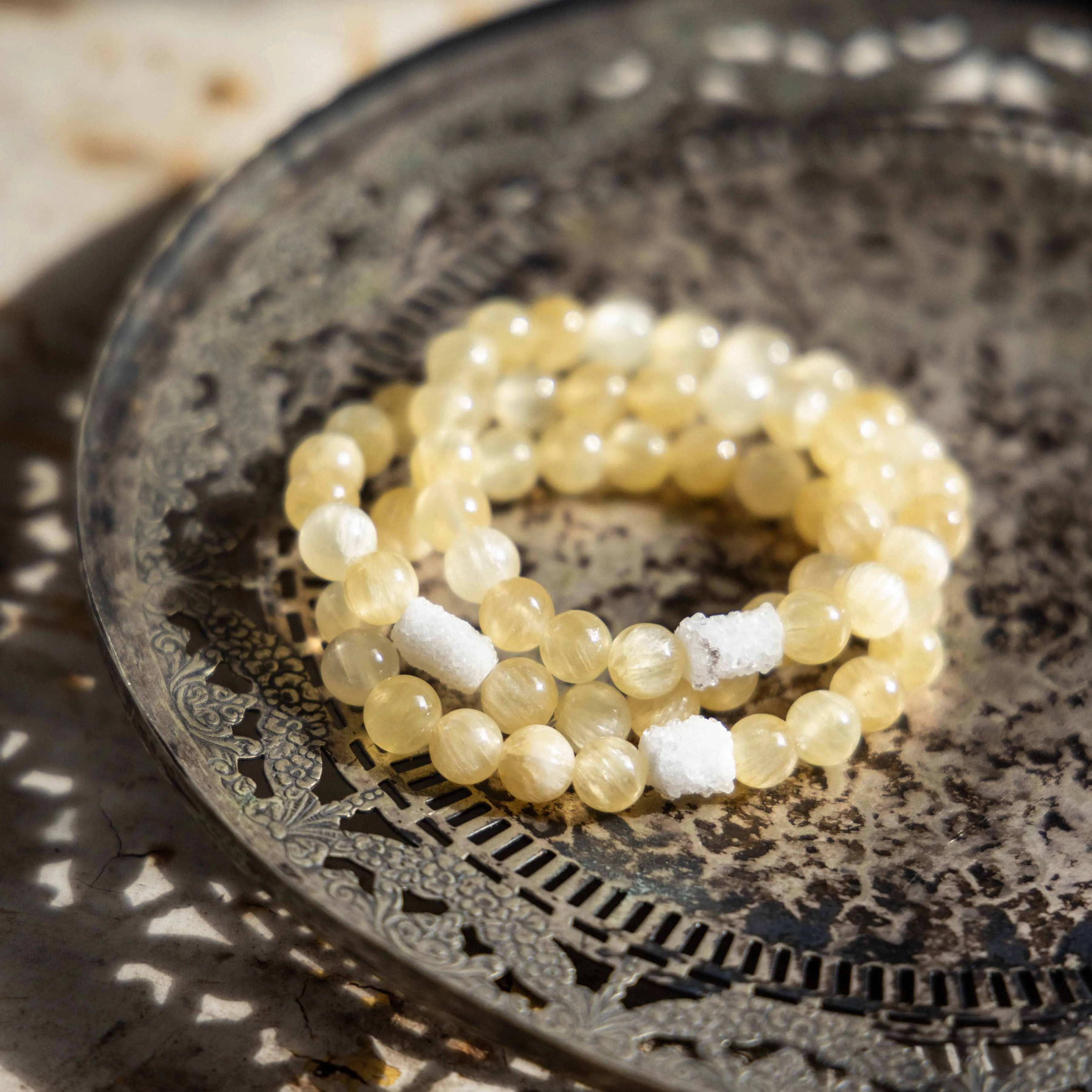 Honey Calcite Crystal Bracelet