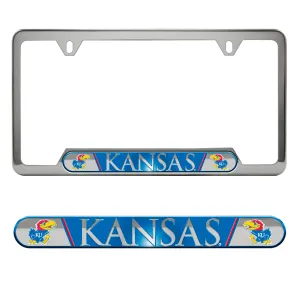 Kansas Jayhawks Embossed License Plate Frame, 6.25in x 12.25in