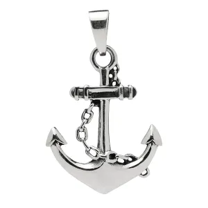 Mens Silver Pendant | Handmade 925 Sterling Silver Anchor Pendant Necklace