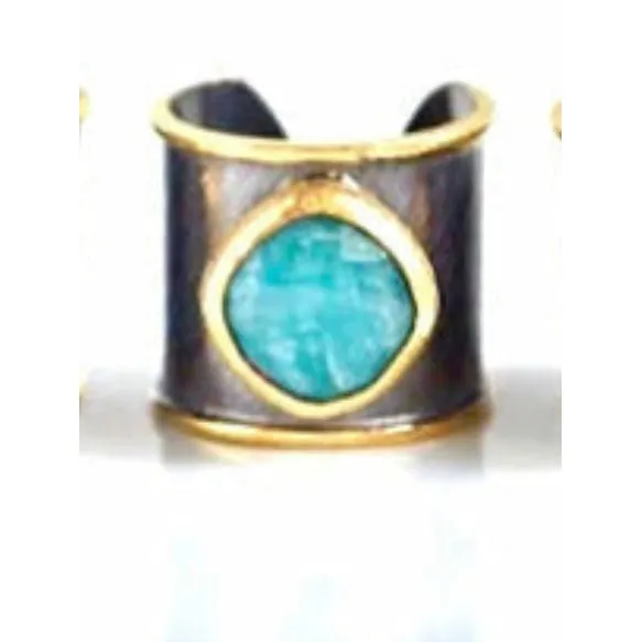 Mia Gold Two Toned Vibrant Stone Ring