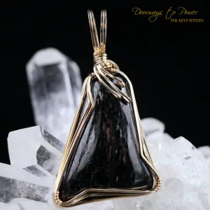 Nuummite Crystal Pendant 14k