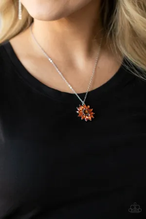 Paparazzi Necklace ~ Formal Florals - Orange