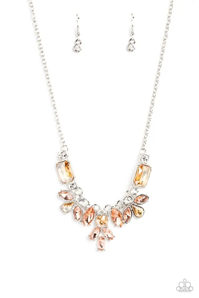 Paparazzi Necklace ~ Prima Donna Dazzle - Brown