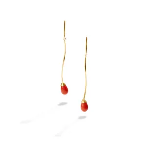 Pinassa Coral Earrings ~ 9cm