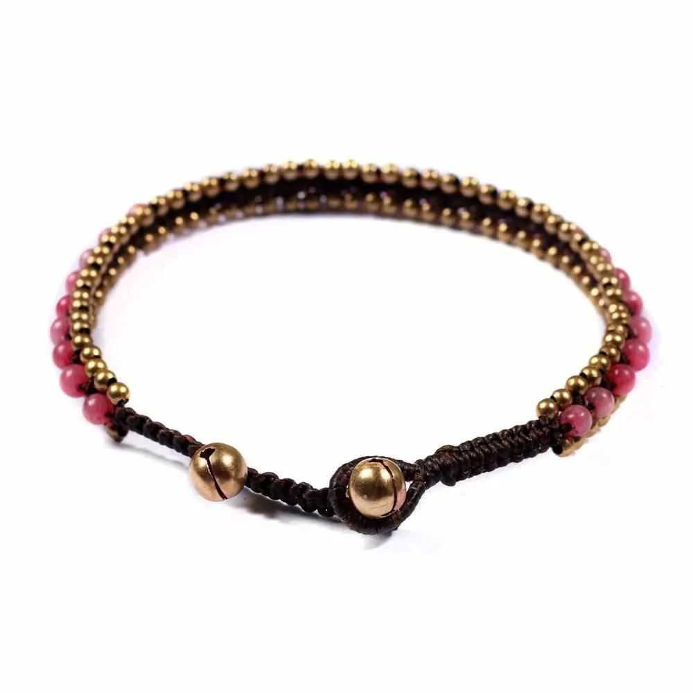 Pink Boho Anklet