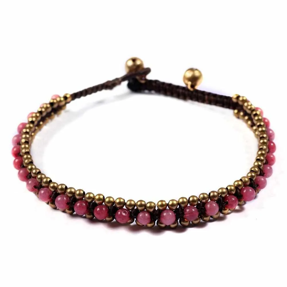 Pink Boho Anklet