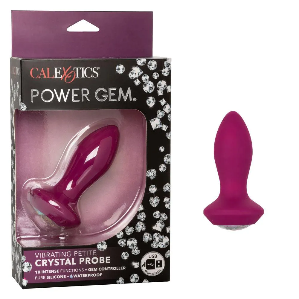 Power Gem Vibrating Petite Crystal Probe - Purple