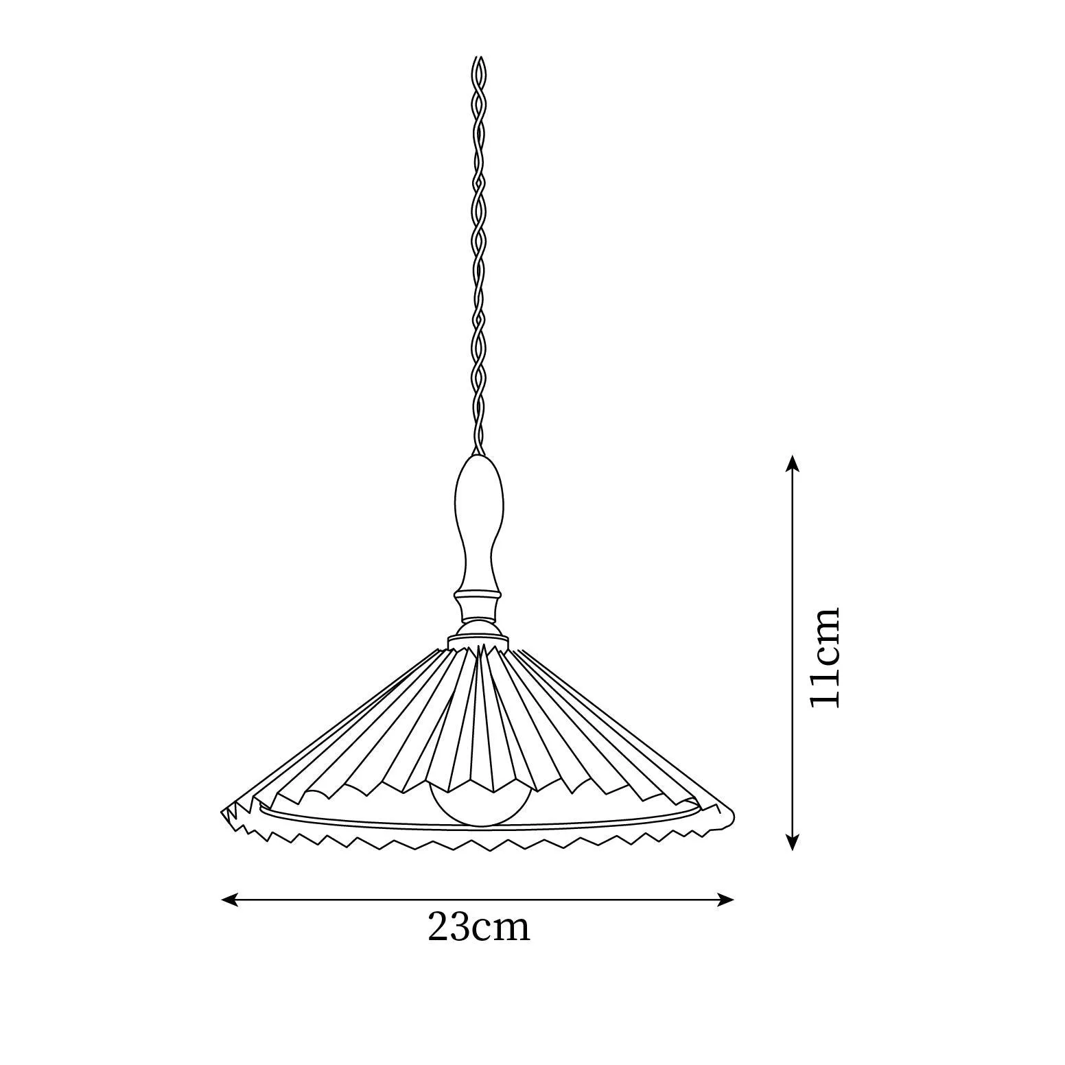 Prairie Pleated Pendant Lamp