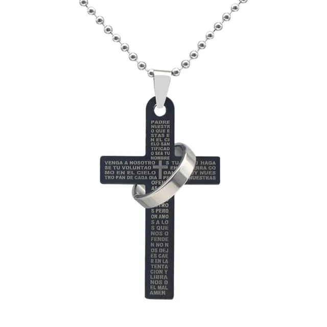 Punk Cool Street Style Necklaces Vintage Gothic Cross Pendant Necklace for Men and Women Hip-pop Neck Chain Jewelry Gift