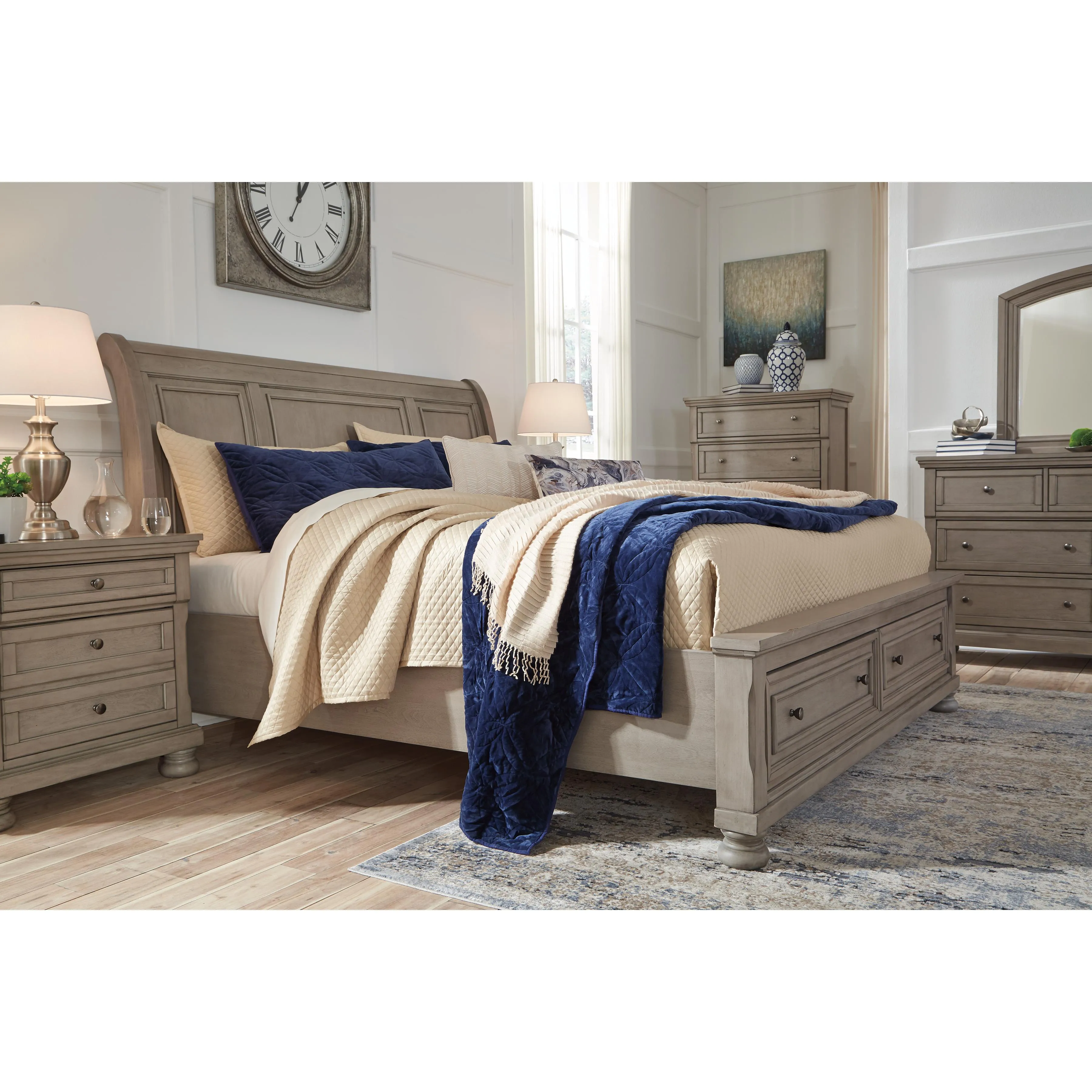 Signature Design by Ashley Lettner King Sleigh Bed with Storage B733-78/B733-76/B733-99