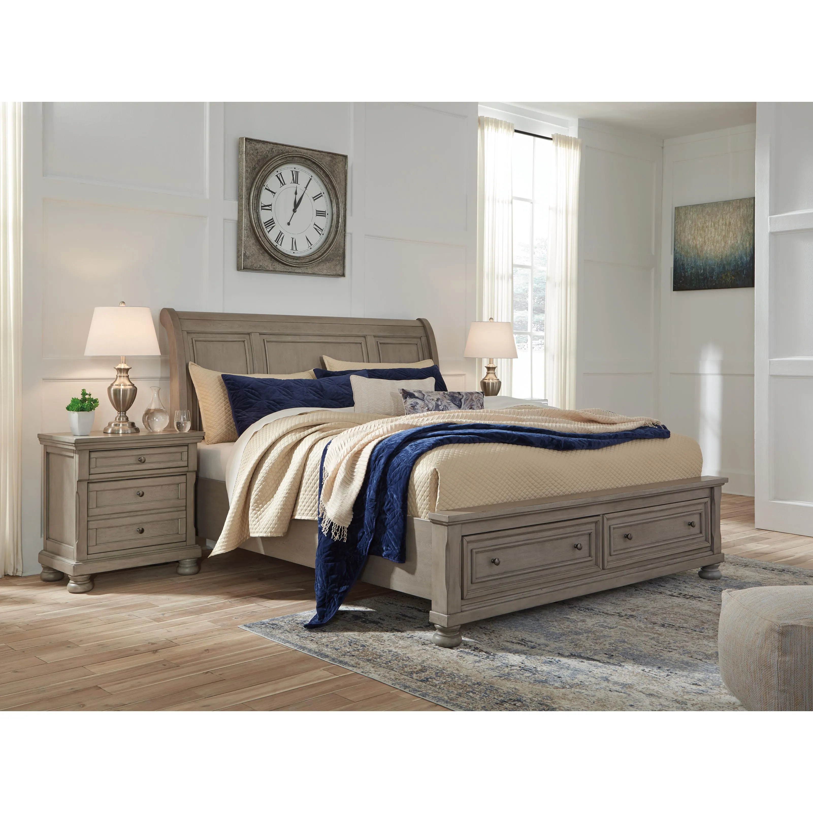 Signature Design by Ashley Lettner King Sleigh Bed with Storage B733-78/B733-76/B733-99