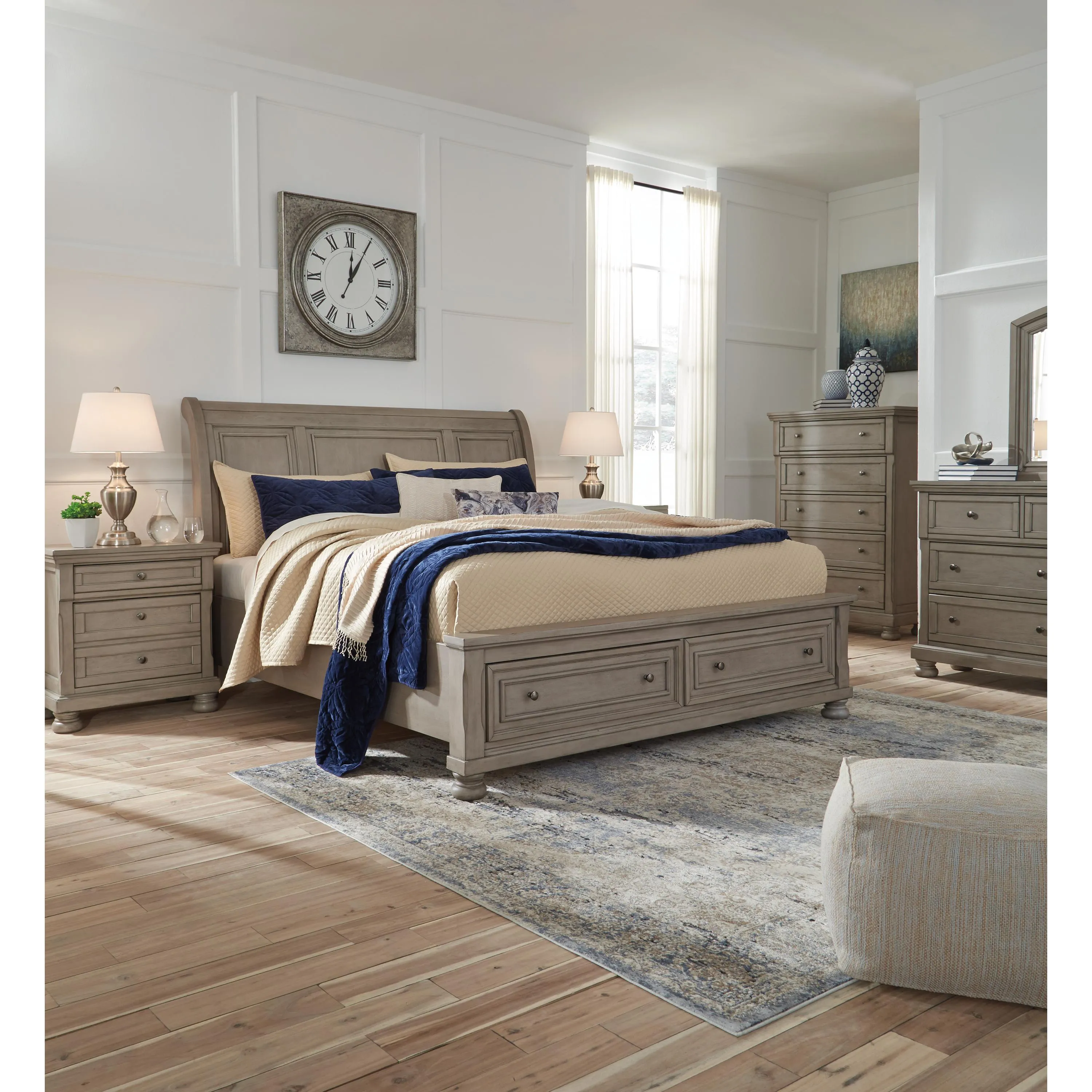 Signature Design by Ashley Lettner King Sleigh Bed with Storage B733-78/B733-76/B733-99