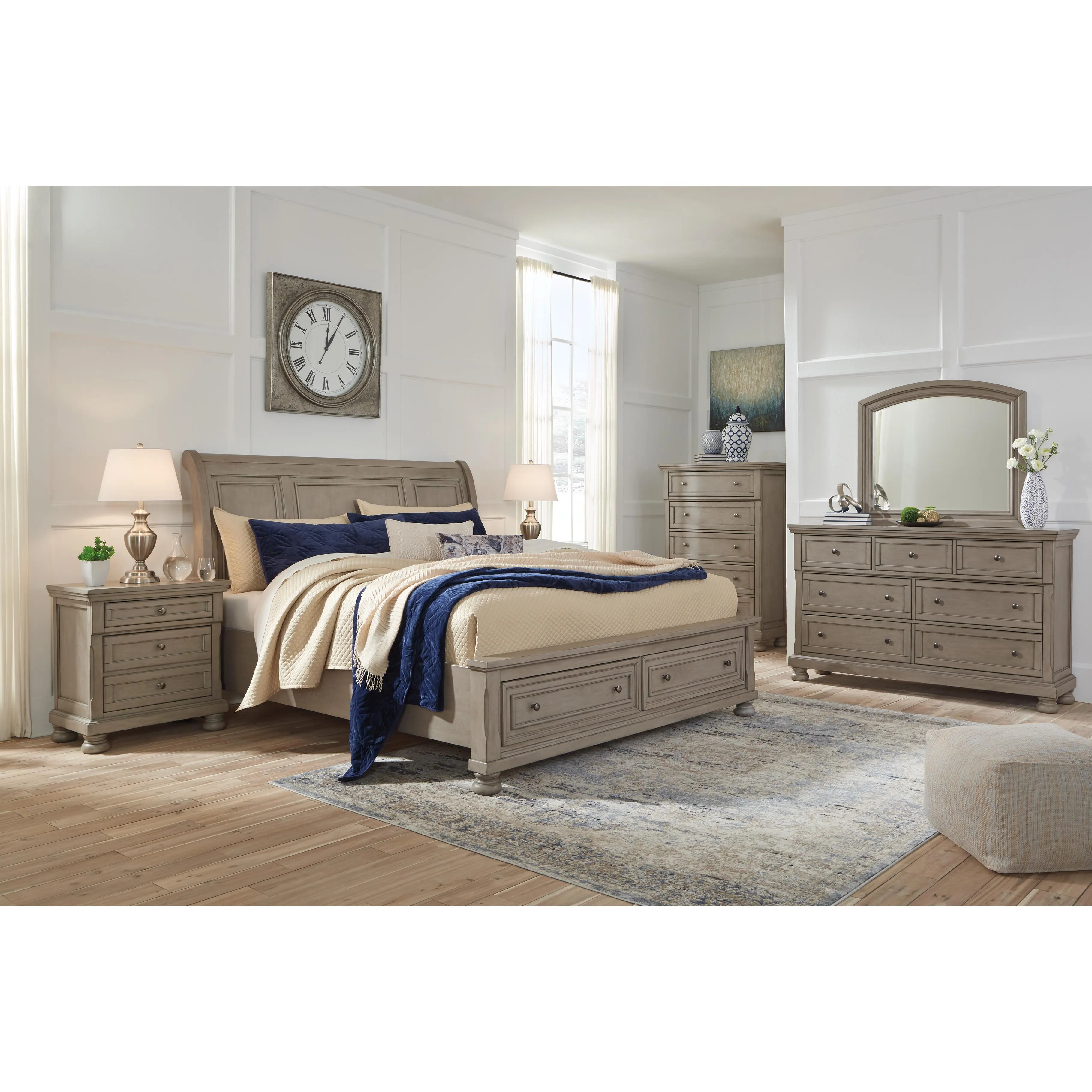 Signature Design by Ashley Lettner King Sleigh Bed with Storage B733-78/B733-76/B733-99