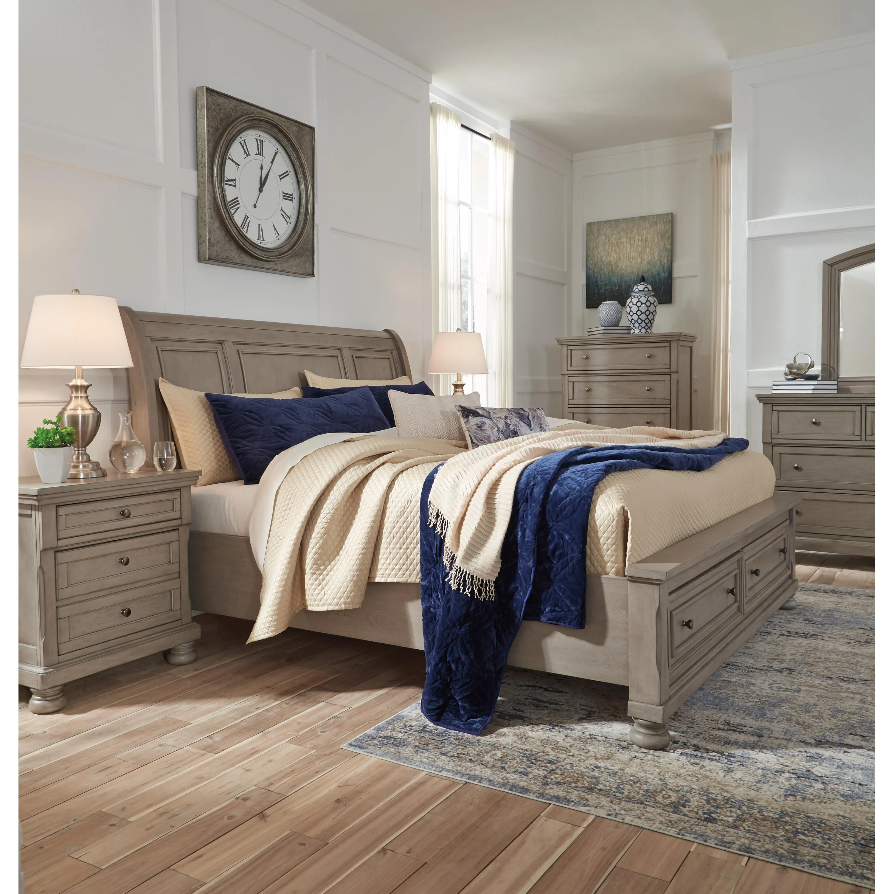 Signature Design by Ashley Lettner King Sleigh Bed with Storage B733-78/B733-76/B733-99