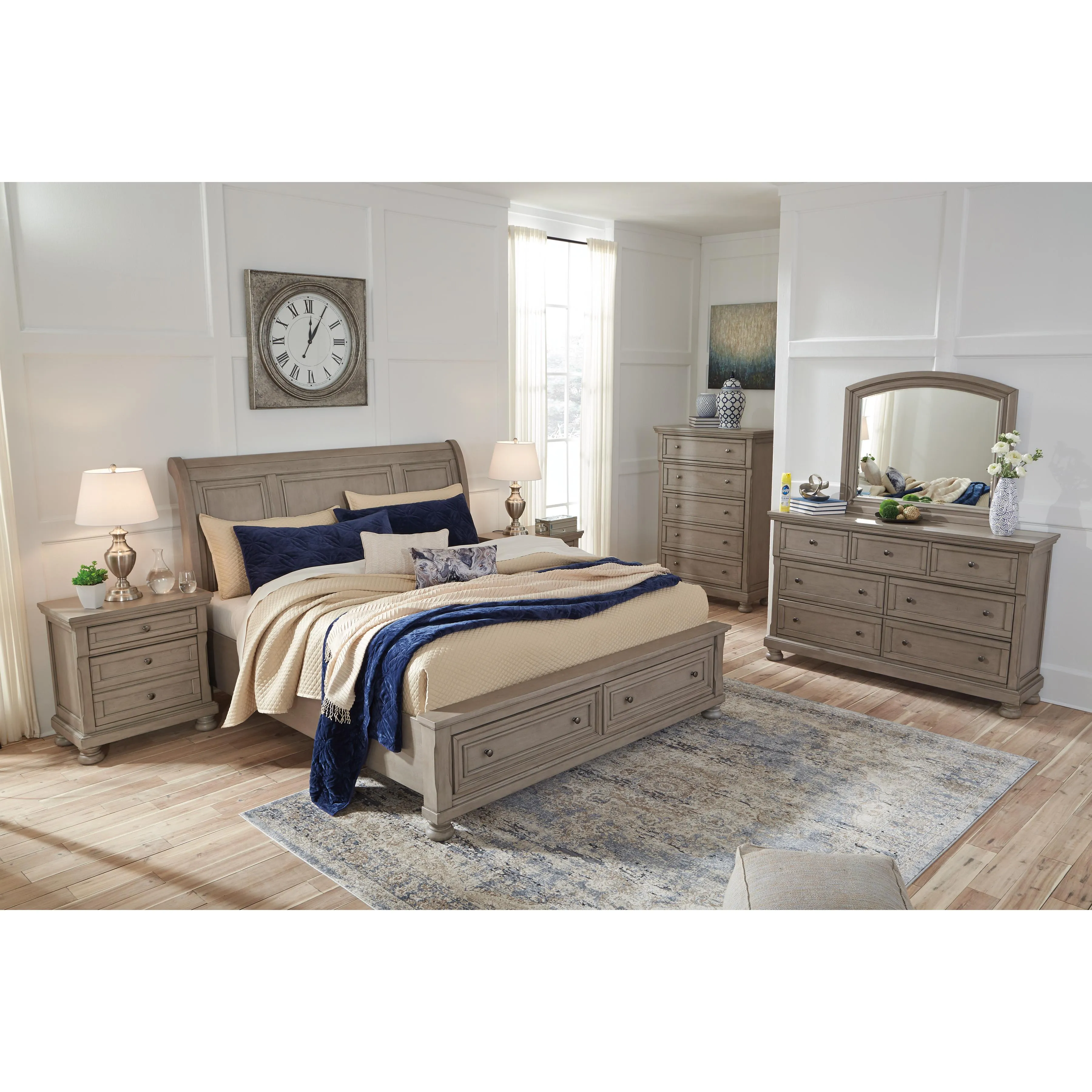 Signature Design by Ashley Lettner King Sleigh Bed with Storage B733-78/B733-76/B733-99