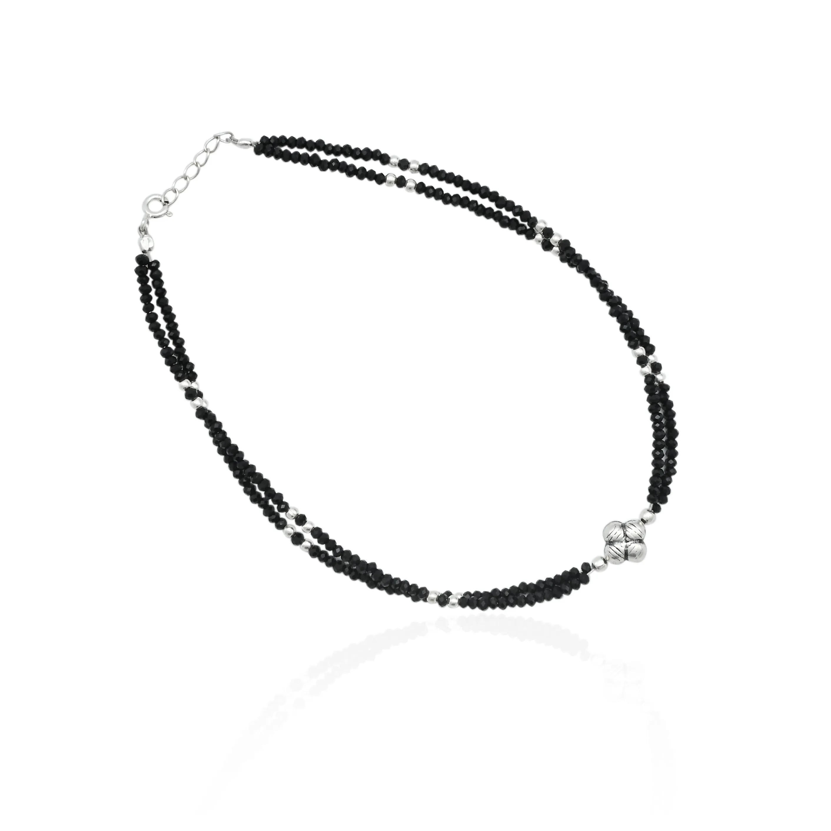 Silver Beads Anklet