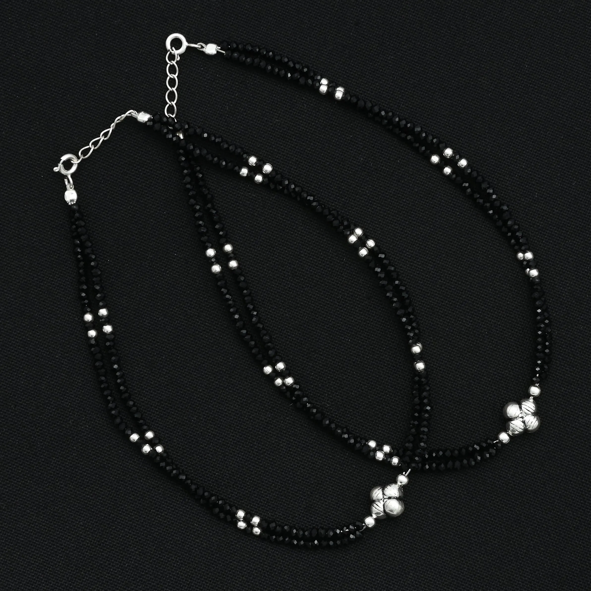 Silver Beads Anklet