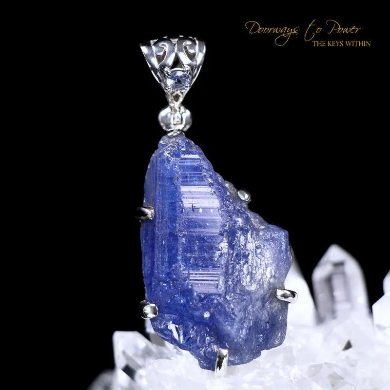 Tanzanite Synergy 1 2 Stone Pendant Large Raw Natural